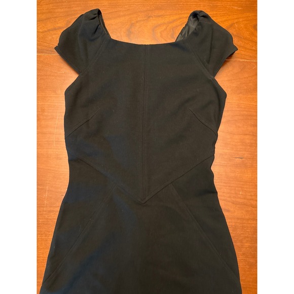 Diane Von‎ Furstenberg dress 2 Helen women's  black seam cap sleeve knee length - Picture 11 of 16